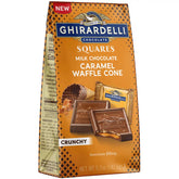 Milk Chocolate Caramel Waffle Cone SQUARES Medium Bag (Case of 6)